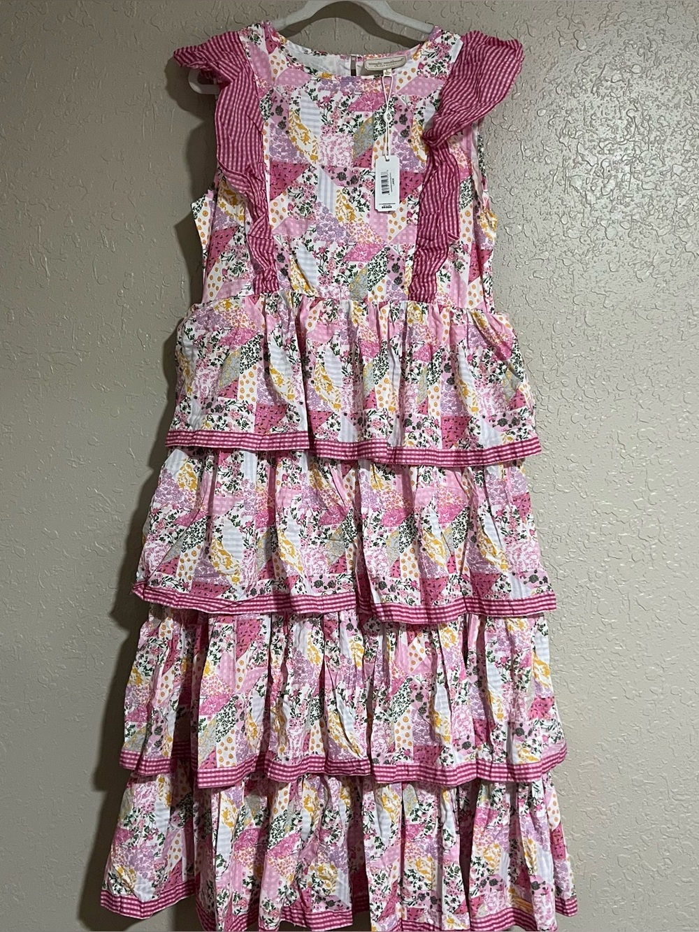 NWT Simply Southern Hailey Floral Patchwork Tiered Maxi Dress Size Large